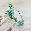 Fashionable cloth, headband for bride, beach hair accessory suitable for photo sessions, European style, flowered