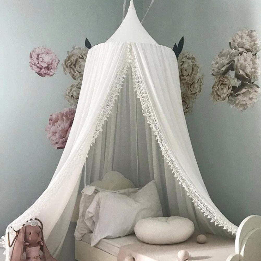 Ins New Style Children's Room Summer Chiffon Lace Bed Canopy Dome Bed Curtain Tent Mosquito Net Anti-Mosquito for Infants and Children