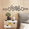 Square ring on wall, acrylic for bedroom, decorations for living room, mirror, handmade, mirror effect