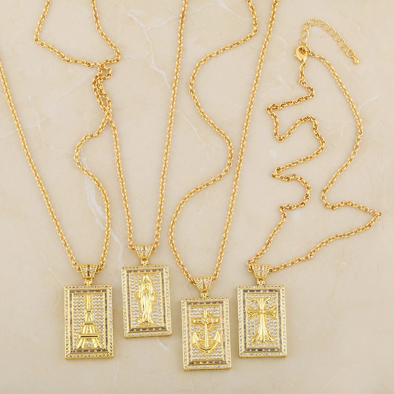 Creative Cross Virgin Mary Iron Necklace