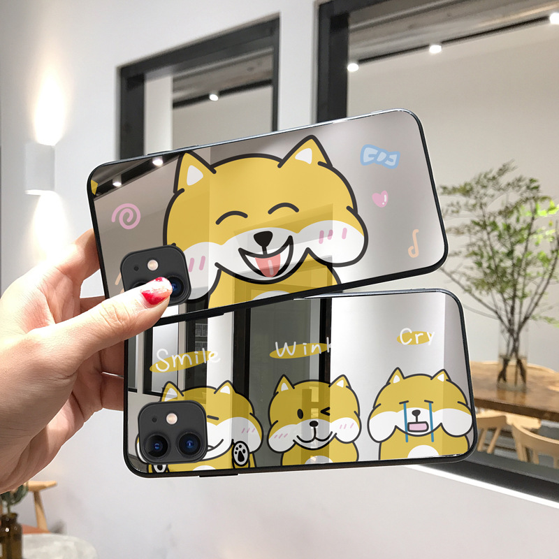 Le Cas De Téléphone Portable De Dessin Animé De Miroir Adapté À L'iphone 11 Apple Xr Verre Tpu Pc Housse De Protection En Gros Nihaojewelry display picture 10