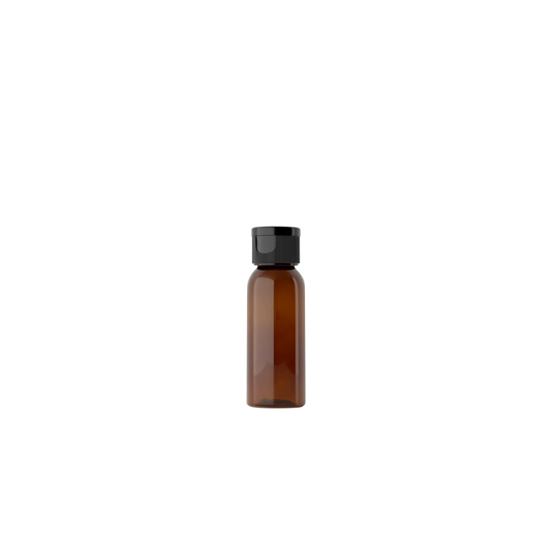 Botella redonda del tirón del hombro 30ml Botella plástica de la botella del ANIMAL DOMÉSTICO subbotella de la loción del agua pequeña botella de la muestra