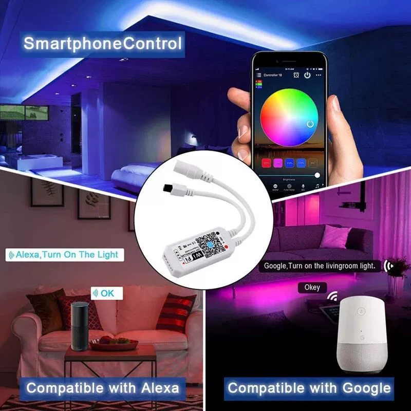 RGB-светильник 12VRGB с 2835wifi Bluetooth APP, 24 клавиши, 44 клавиши, 15 метров/20м водонепроницаемость, цветной конь