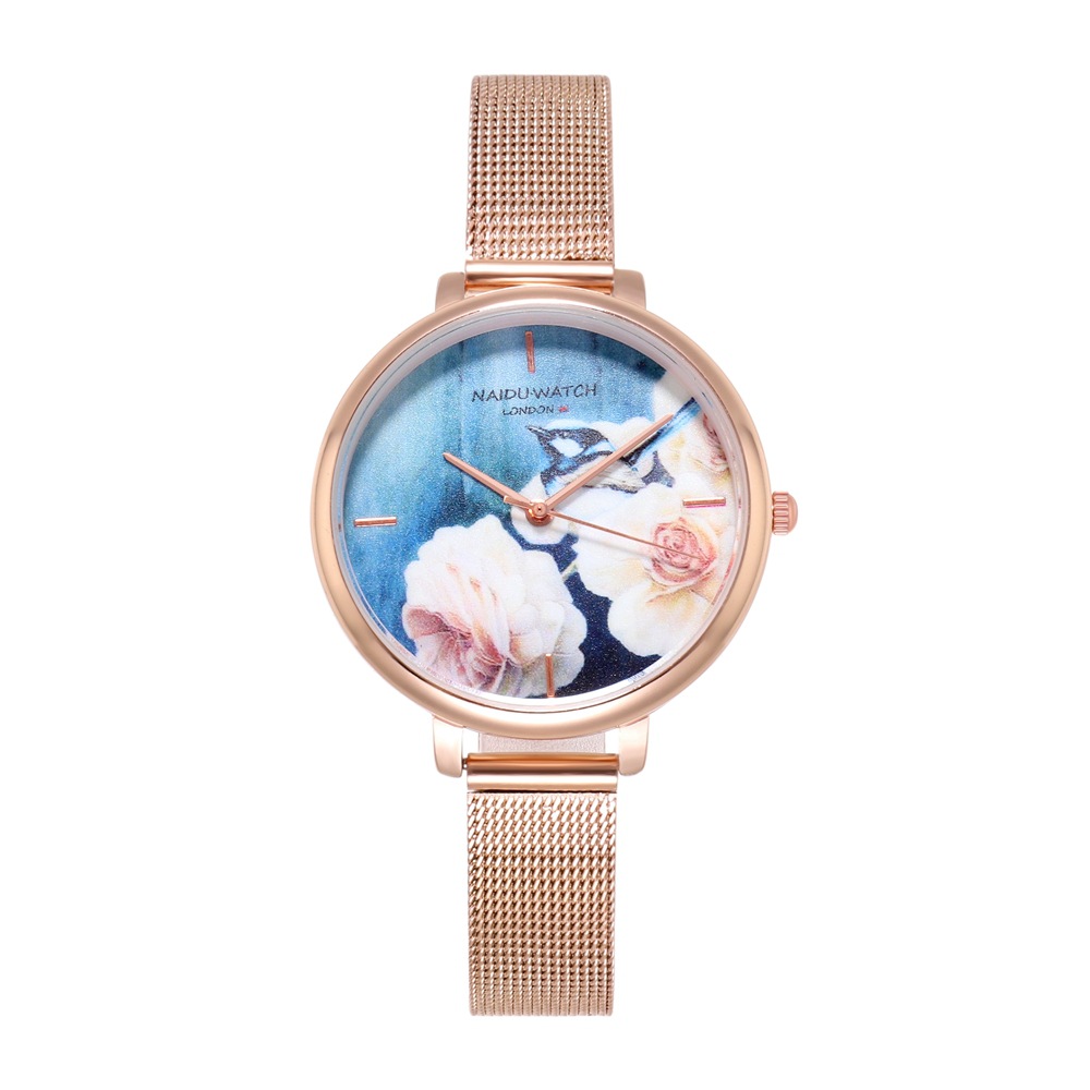 Gedruckter Instagram-Schlichter und modischer Stil Student Quarz Mode Aktivität Schnalle Damenuhr Trend_voghion.com