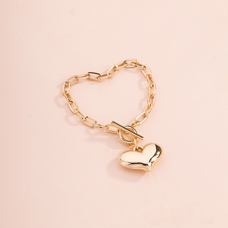 Bracelet En Alliage Exquis Simple En Forme D&#39;amour De Mode Pour Les Femmes display picture 3