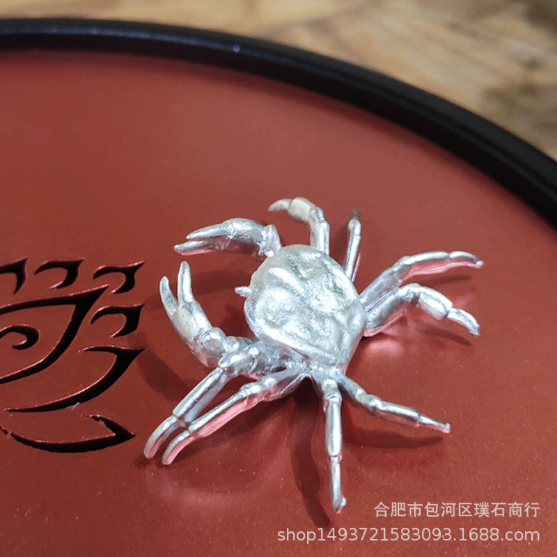 Реальная оловянная крабовая фигурка, ароматная пробка, мягкая жесть можно крутить по желанию, чай-печенье украшения сопоставимы с серебром (сейчас