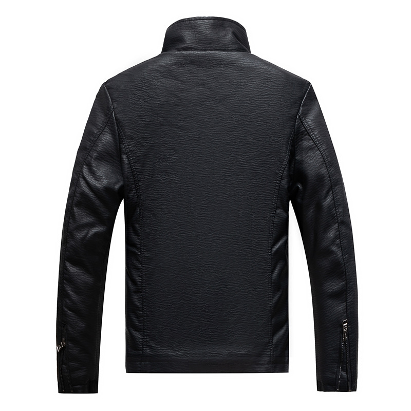 Otoño e Invierno nuevo abrigo de cuero de los hombres forrado de lana engrosada abrigo de cuero de los hombres CHAQUETA caliente ropa de la motocicleta CHAQUETA transfronteriza