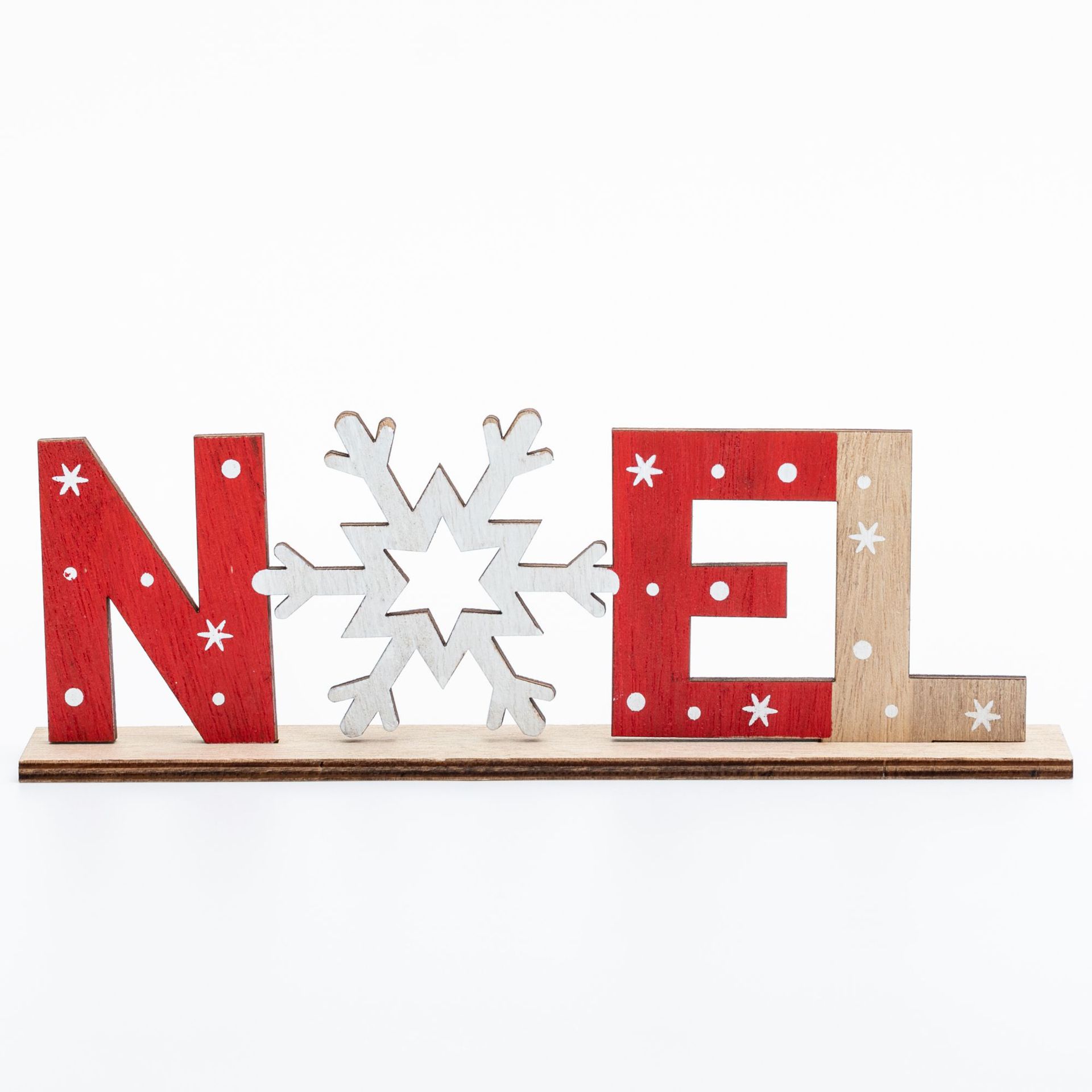 Snowflake de madera Snowman viejos pintados decoración de escritorio decoración de oficina de Navidad mostrador