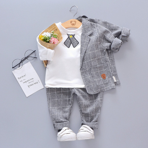 Baby Autumn Suit 2019 New Children's Korean Style Fashionable Boys Autumn Little Boy Suit Three-piece Set