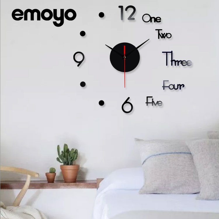 Moderno simple moda mudo creativo Reloj de pared salón decorativo espejo hogar acrílico cuarzo DIY reloj