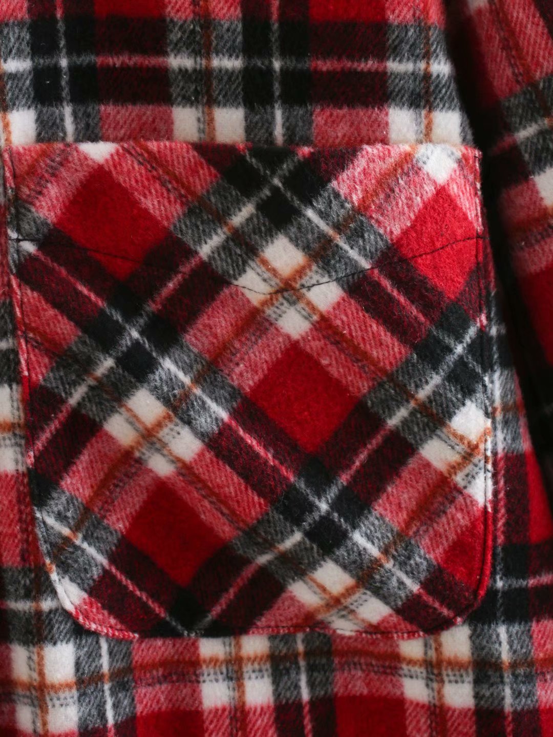 women s plaid shirt woolen jacket  NSAM8250