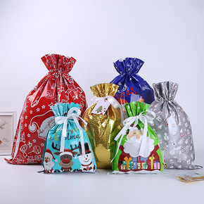 10pcs Drawstring Christmas gift candy bag Christmas Valentine's Day Gift Bag Drawstring gift storage bag