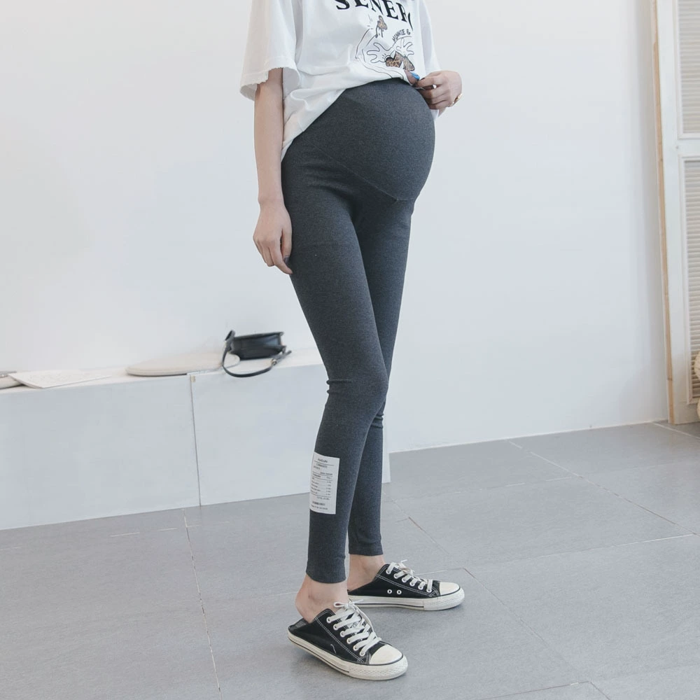 Осенние модные леггинсы для беременных, брюки с поддержкой живота, slim fit, обтягивающий