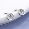 Zirconium, earrings, silver 925 sample, simple and elegant design