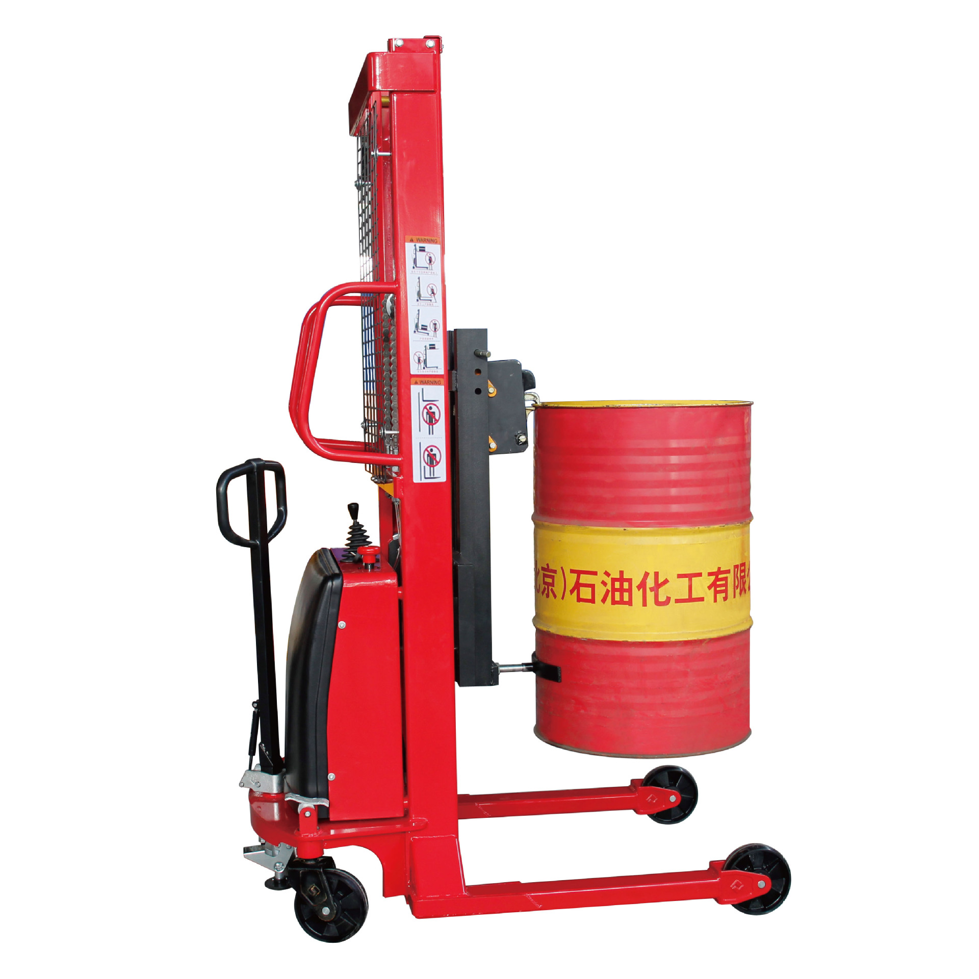 山野叉车 铁桶类搬运堆高专用车 鹰嘴式电动油桶车