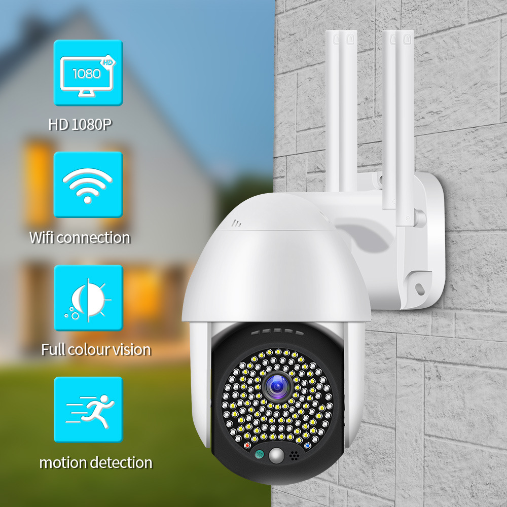 室外摄像头家用360度全景高清夜视户外连手机无线wifi远程监控器