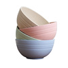 Chinese -style 15cm wheat straw rice bowl creative water ripple home large -capacity rice bowl 6 -inch large bowl