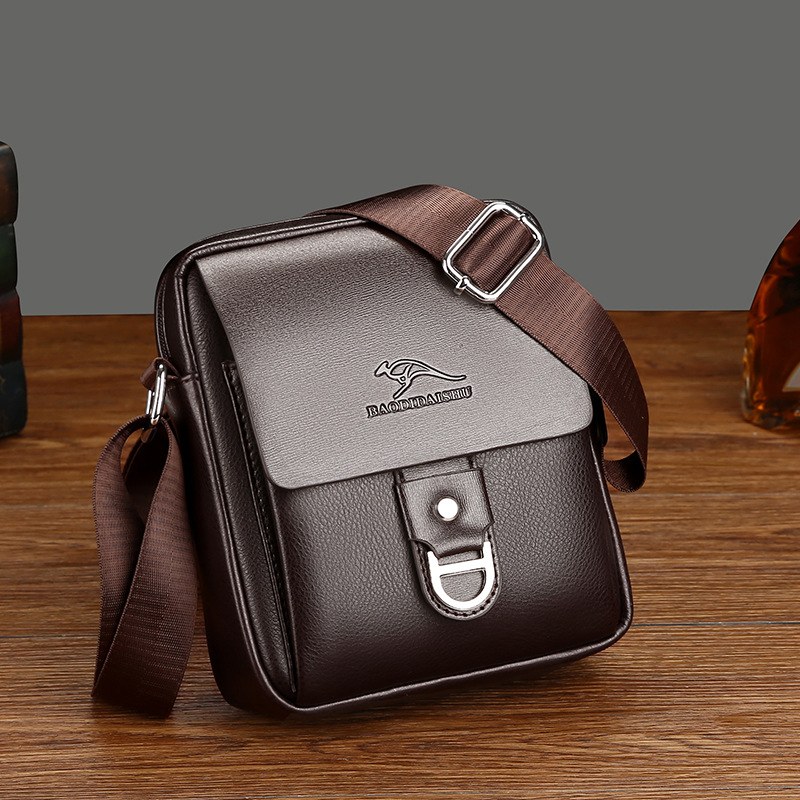 Baodi Kangaroo Men's Shoulder Bag Crossbody Bag Small Bag Business Casual Large Capacity 2007 Cross-border Supply