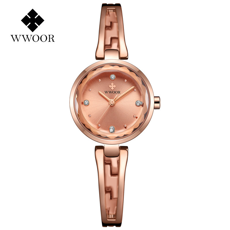 WWOOR sosteniendo amor nuevo reloj de cuarzo casual de mujer impermeable moda rhinestone estudiante moda tazón reloj 8866