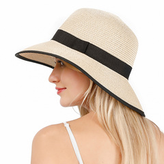 Fashion Contrast Color Bow Empty Top Straw Hat display picture 30