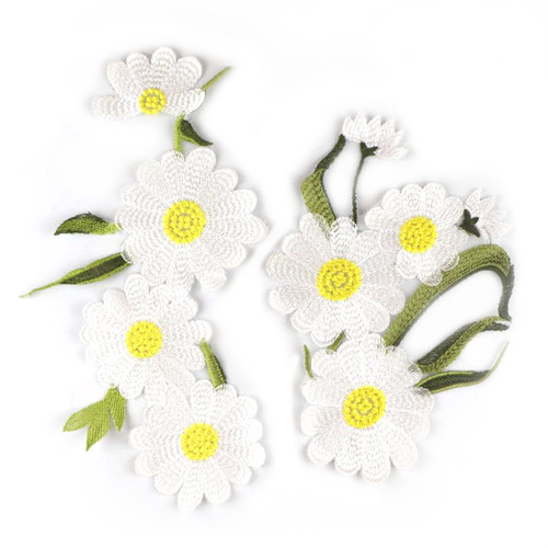 Clothing accessories lace super hot embroidery daisy diy white chrysanthemum cloth patch denim patch flower clothes ingredients