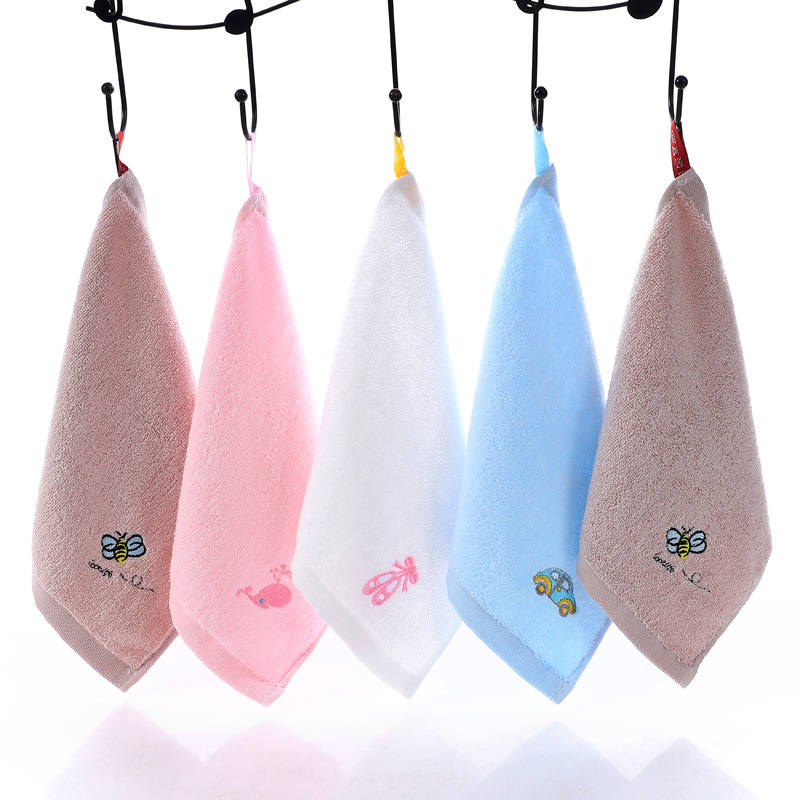 全纯棉小方巾25*25幼儿园小朋友洗脸方巾宝宝居家日用吸水擦手巾