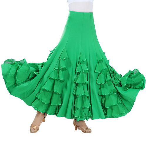 Ballroom dance skirts for women Long Skirt Waltz modern dance skirt social dance square dance national standard dance skirt