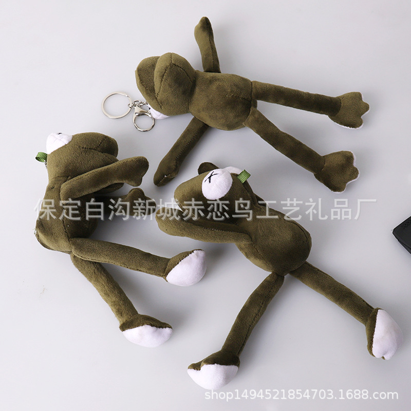 Long-legged Frog Manufacturers Wholesale Keychain Pendant Plush Doll Girl Small Gift Gift