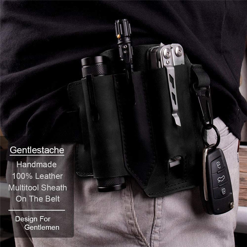 Cross-border en stock EDC herramienta táctica caso de cuero al aire libre bolsa de la cintura de almacenamiento de la linterna al aire libre supervivencia de la cintura colgando billetera