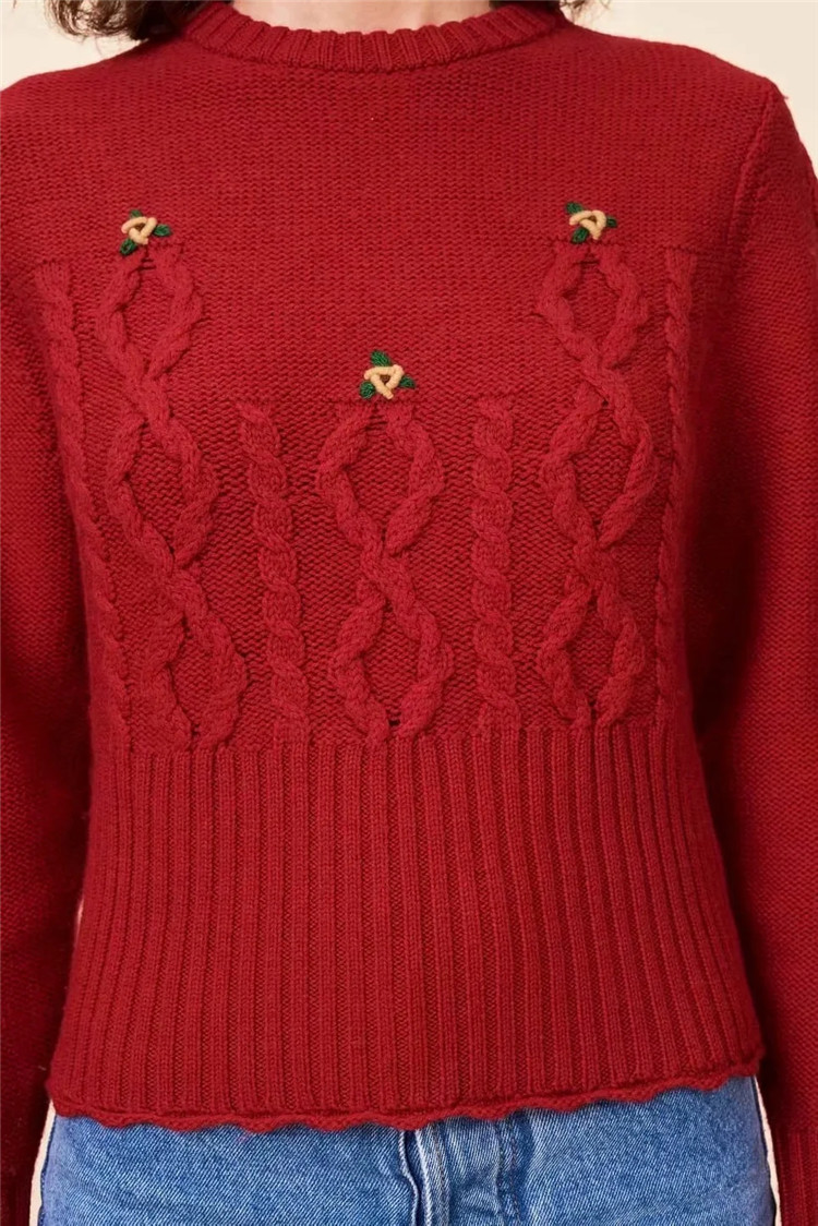 autumn and winter crochet pullover sweater  NSLD15548