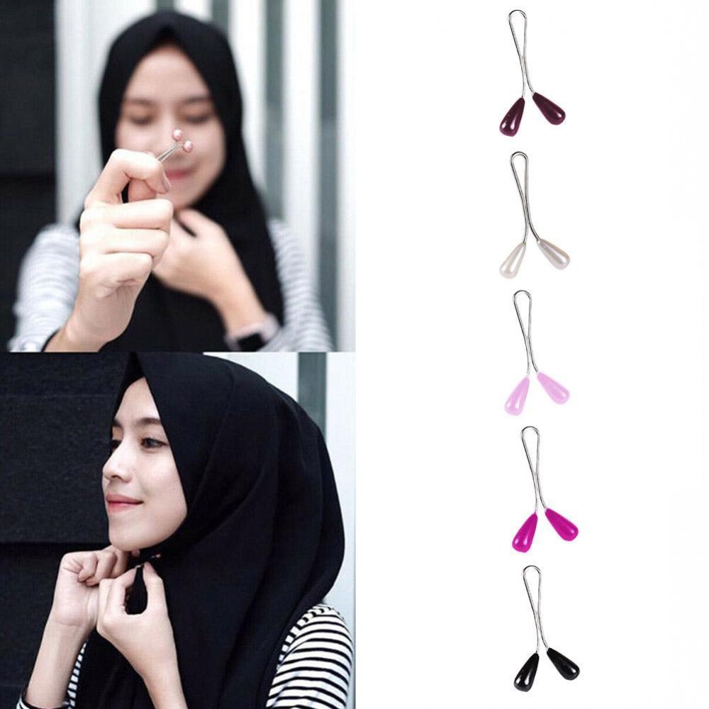 Factory Supply Women's Hijab Pearl Clip...