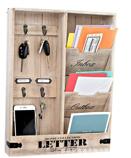 Декоративный ящик для хранения ключей настенный Бытовой Настенный Прихожая настенный деревянный Ретро стеллаж для хранения ключей дверной подвес