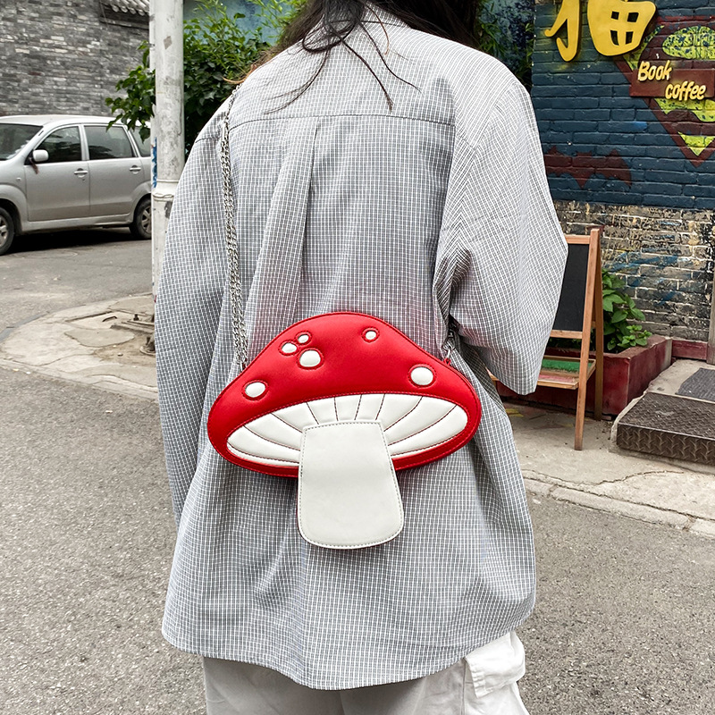 fashion funny cute cartoon mushroom shape messenger bagpicture39