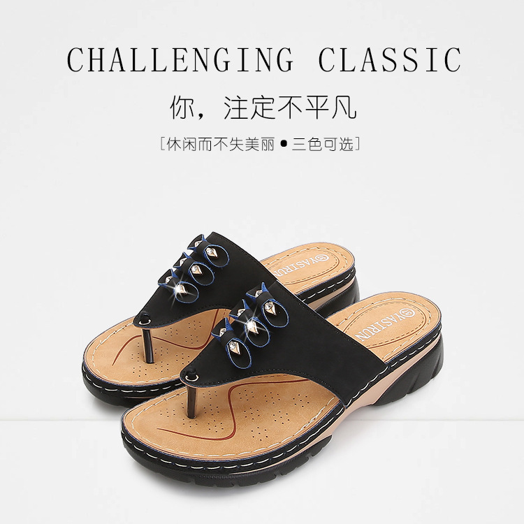 Wholesale of 2021 new style casual high-heeled sandals for women with round heads, cross-border large-sized women's sandals full figure