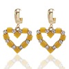 South Korean goods, square fashionable acrylic earrings heart shaped