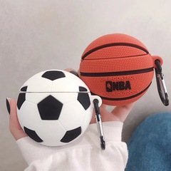 Three-dimensional basketball football airpods protective cover Apple wireless headphone cover airpods 2 generation suitable for cute and trendy