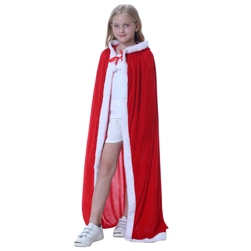 Christmas cloak children adults Little Red Riding Hood costume cape role playing cosplay Western fantasy
