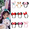 Cute headband, cartoon non-slip hairpins, three dimensional hairgrip with bow for face washing, hair accessory