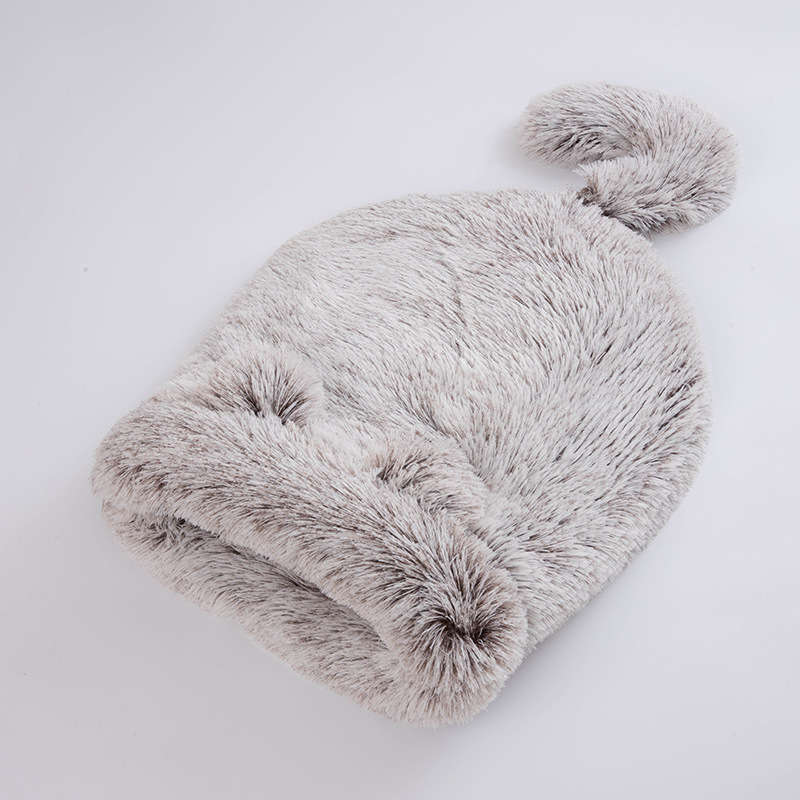 Amazon new pattern winter keep warm Cat Sleeping Plush Closed Kitty villa kennel Cat litter pet Sleeping bag