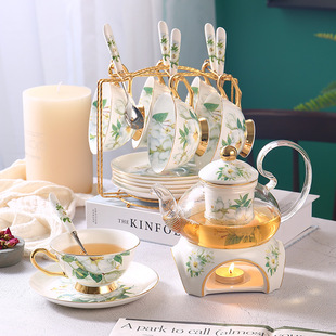 Фруктовый глянцевый заварочный чайник, ароматизированный чай, чайный сервиз, комплект, кофейный послеобеденный чай, чашка, свеча