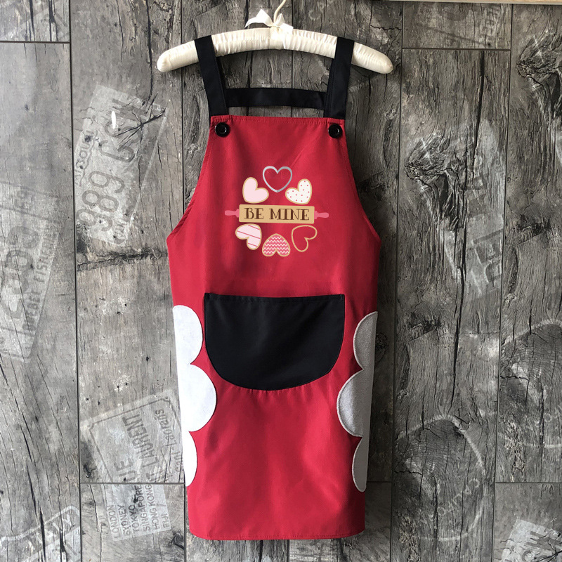 Delantal de moda de estilo coreano cocina linda de las mujeres ropa de trabajo de cocina borrable a mano Smock cintura sin mangas anti-aceite hogar