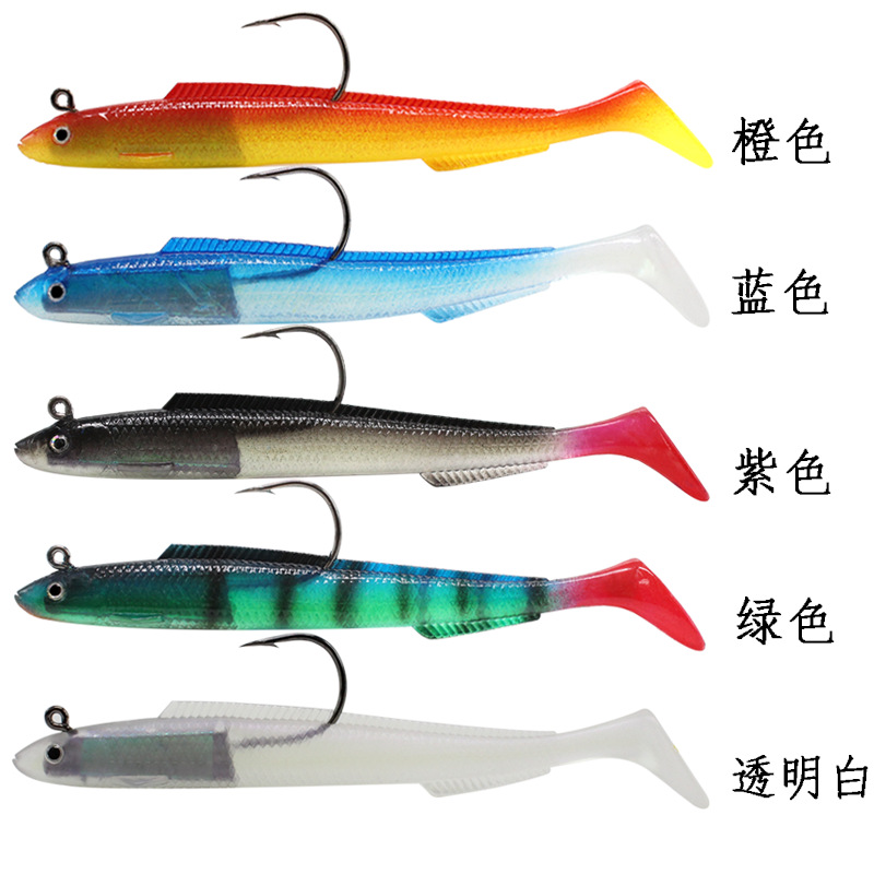 Shallow diving Paddle Tail Lures 10 Colors Soft Plastic Baits Bass Trout Saltwater Sea Fishing Lure