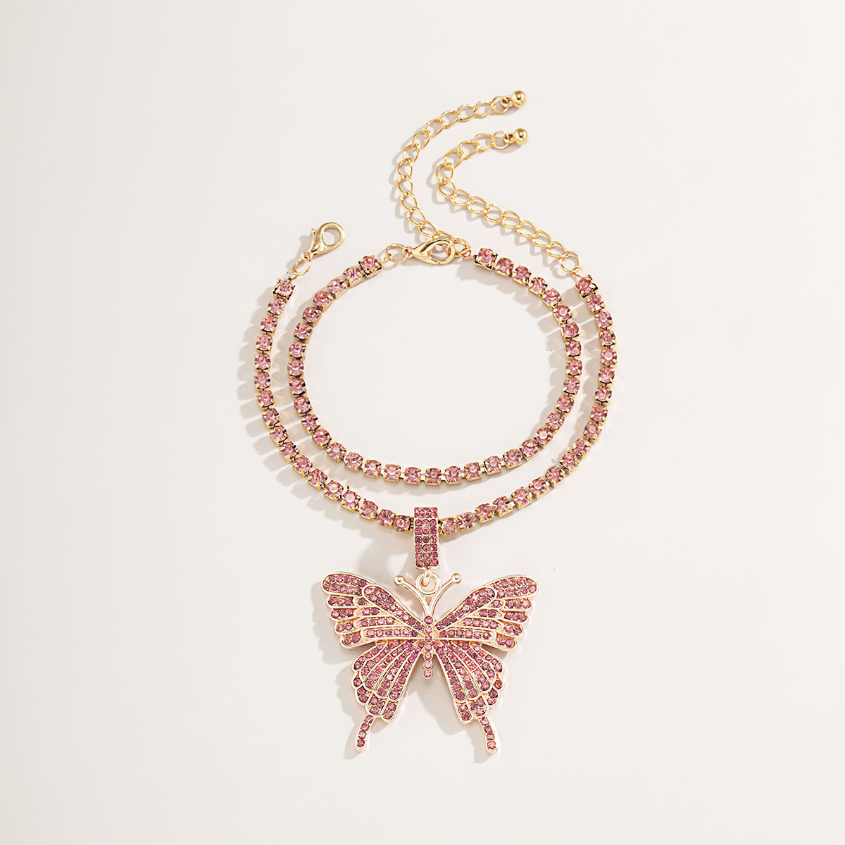 Fashion Diamond Multi-layer   Butterfly  Anklet display picture 3