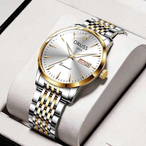 Business quartz watch waterproof quartz watch fully automatic movement watch men's watch Korean version luminous dual calendar men's watch