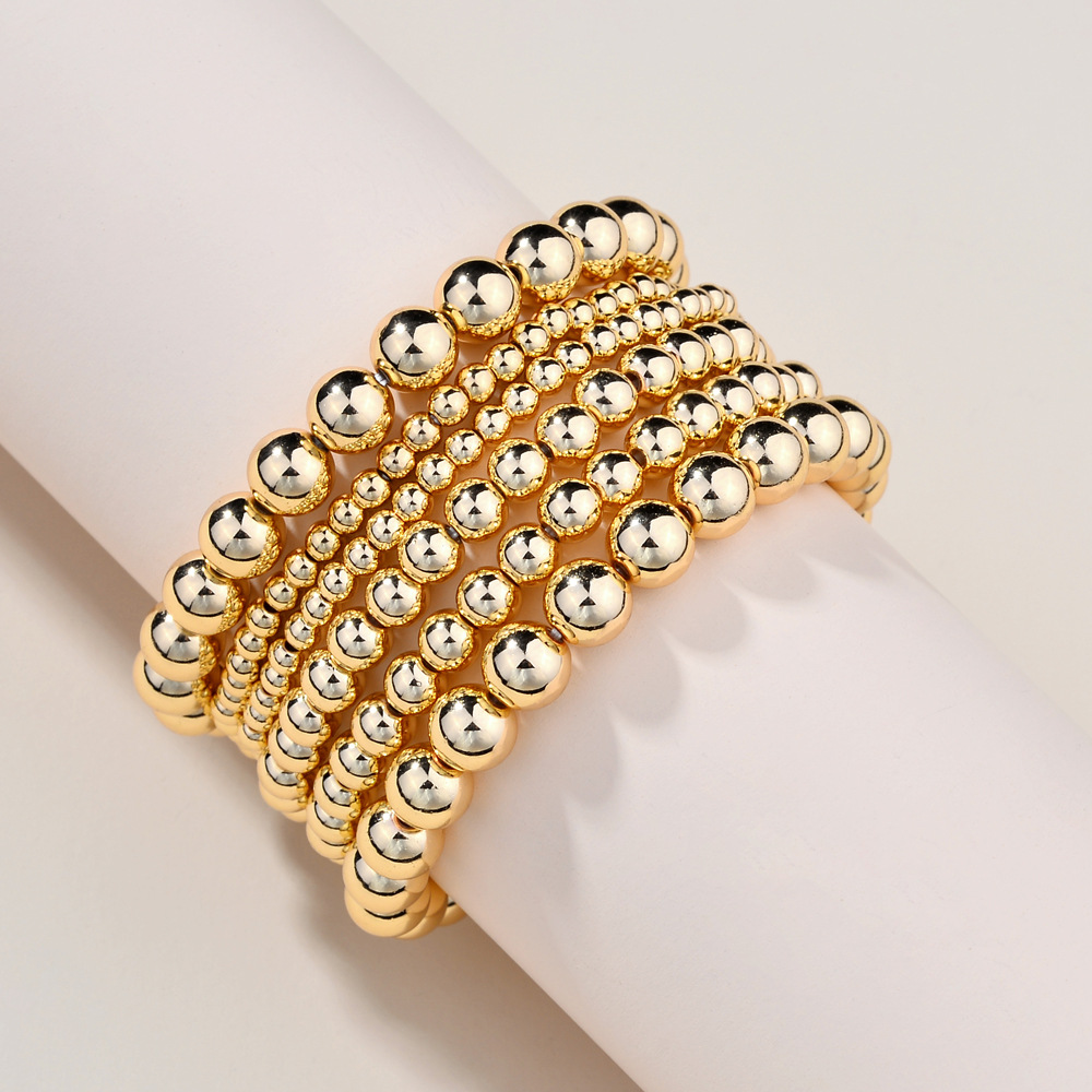Qingdao Europäischer Und Amerikanischer Schmuck Ccb Perlen Elastische Linie Verstellbar 6 Sätze Damen Armbänder Neu display picture 1