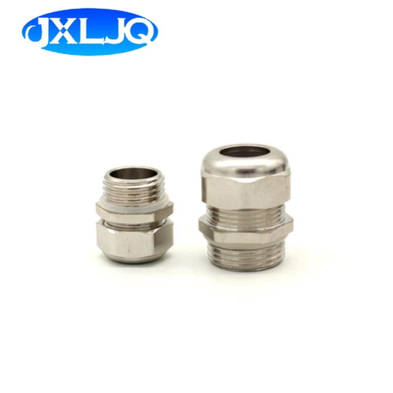 M8*0.5硅胶编码器专用黄铜镀镍金属电缆防水接头电缆防水螺丝