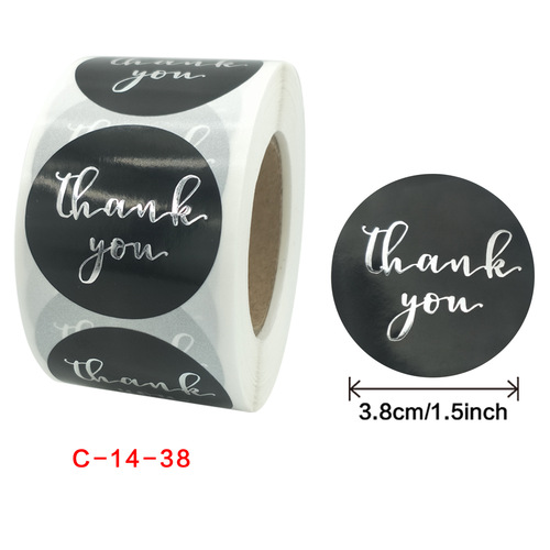 Bulk wholesale Amazon gold and silver foil thermal labels, 1.5 inches, thank you for baking labels
