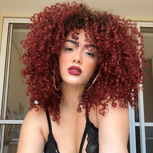 Curly Hair Wigs Parrucche per capelli ricci Wig female short curly hair explosion head synthetic wigs headgear African small curly wig