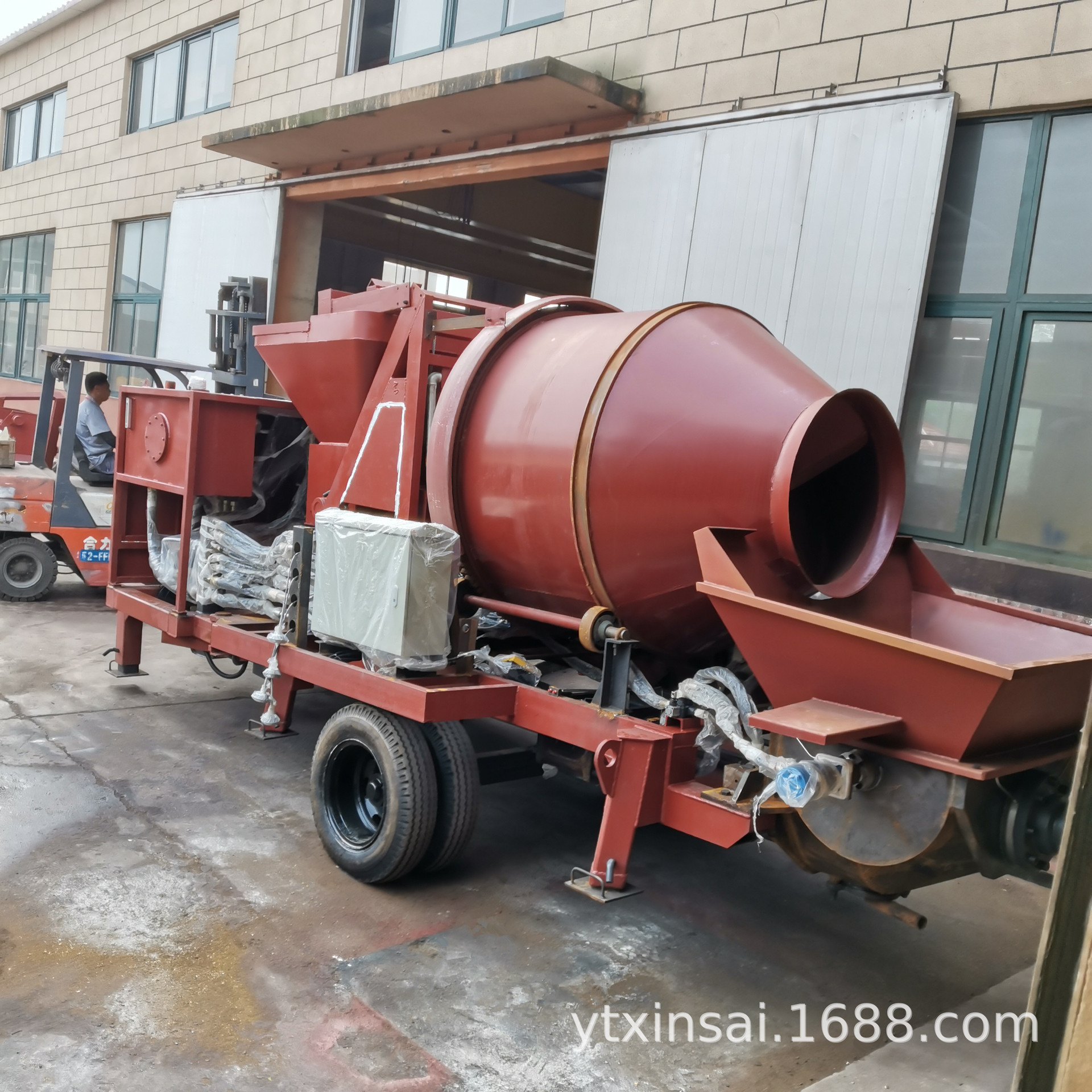 柴油机搅拌机带地泵 柴油搅拌输送一体机 柴油机搅拌输送一体泵