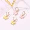 Fashionable acrylic fresh earrings, cute accessory, Korean style